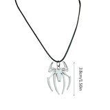 Spiders Necklace Halloween Pendant Clavicular Chain Men Neckchain Silver