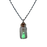 1 PCS Glow In The Dark Adopt A Ghost Necklace Halloween Jewellery Pet Ghost