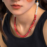 Gothic Pearl Beaded Choker Necklace for Women
