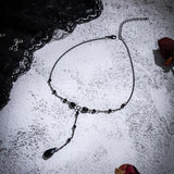 Crystal Chest Chain Necklace for Women Y2K Halloween Jewelry