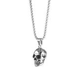 Punk Skull Pendant Halloween Steel Chain Necklace