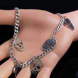 Skeleton Skull Tassel Hip Hop Pendant Necklaces Stainless Steel