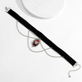 Gothic Rope Choker Pendant Necklace for Women Girls Halloween Jewelry