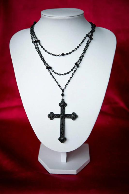Gothic Cross Necklace Halloween Costume Jewellery