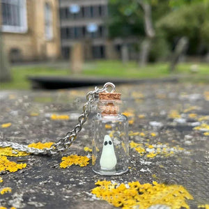 Adopt a Ghost Necklace - Glow-In-The-Dark Charm for Women Halloween Jewelry