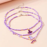 Boho Multilayer Seed Bead Chain Halloween Pendant Necklace Set
