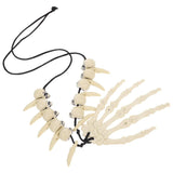 Resin Head Bone Necklace Halloween Party Decoration