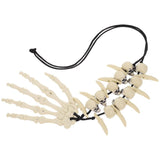Resin Head Bone Necklace Halloween Party Decoration