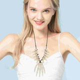 Resin Head Bone Necklace Halloween Party Decoration
