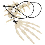 Resin Head Bone Necklace Halloween Party Decoration
