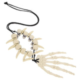 Resin Head Bone Necklace Halloween Party Decoration