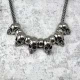 Skull Head Necklace Punk Rock Metal Hip Hop Skeleton Halloween Cosplay Jewelry