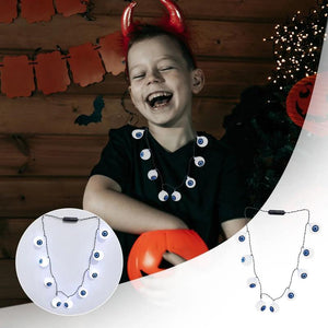 Eyeball Necklace String Lights Funny Halloween Pendant