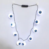 Eyeball Necklace String Lights Funny Halloween Pendant