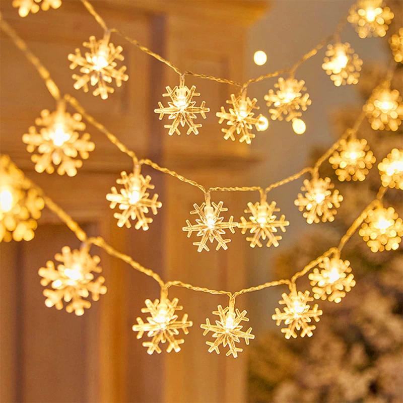 Christmas Star Snowflake LED String Lights Christmas Decorations for Home