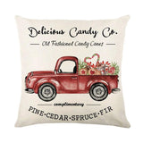 Linen Christmas Pillow Cover 45x45cm Winter Decor