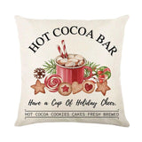Linen Christmas Pillow Cover 45x45cm Winter Decor