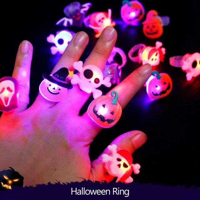 20pcs Glowing LED Flash Christmas Rings Kids Party Supplies