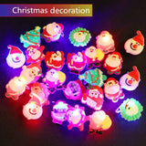 20pcs Glowing LED Flash Christmas Rings Kids Party Supplies