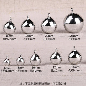 6-20mm Silver Jingle Bells Pendants Christmas Ornaments Decorations DIY Jewelry