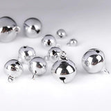 6-20mm Silver Jingle Bells Pendants Christmas Ornaments Decorations DIY Jewelry