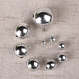 6-20mm Silver Jingle Bells Pendants Christmas Ornaments Decorations DIY Jewelry