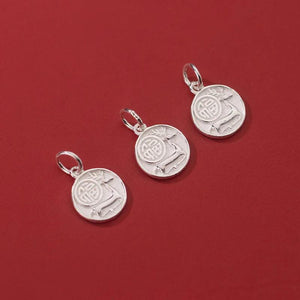 925 Silver Elk Coin Charm 11mm DIY Jewelry Findings