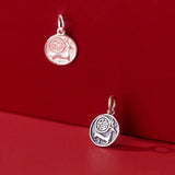925 Silver Elk Coin Charm 11mm DIY Jewelry Findings