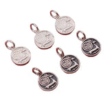 925 Silver Elk Coin Charm 11mm DIY Jewelry Findings