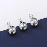 925 Sterling Silver Vintage Bracelet with Bell Charms for DIY Jewelry Making