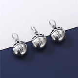 925 Sterling Silver Vintage Bracelet with Bell Charms for DIY Jewelry Making