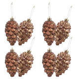 8 Pcs Christmas Tree Pendant Holiday Ornaments Decorations Pine Cone