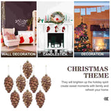 8 Pcs Christmas Tree Pendant Holiday Ornaments Decorations Pine Cone