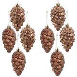 8 Pcs Christmas Tree Pendant Holiday Ornaments Decorations Pine Cone