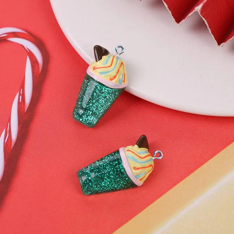 Christmas Resin Pendant Charms for DIY Jewelry Making