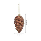 8 Pcs Xmas Tree Pendant Ornaments Pine Cone Holiday Hanging Decor
