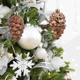8 Pcs Xmas Tree Pendant Ornaments Pine Cone Holiday Hanging Decor