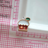 10Pcs Santa Claus Tree Resin Charms for Jewelry DIY Earrings Necklace