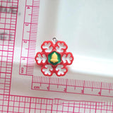 10Pcs Santa Claus Tree Resin Charms for Jewelry DIY Earrings Necklace