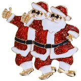 Santa Claus Brooch Metal Christmas Decor Ornam...