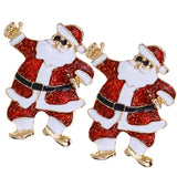 Santa Claus Brooch Metal Christmas Decor Ornam...