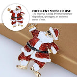 Santa Claus Brooch Metal Christmas Decor Ornam...