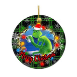 Cross Border Christmas Decoration Pendant Green Supplies Alec Flat Pendant
