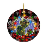 Cross Border Christmas Decoration Pendant Green Supplies Alec Flat Pendant