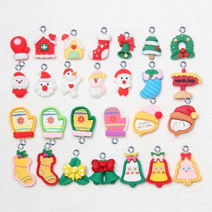 10Pcs Christmas Resin Charms for Jewelry Making DIY