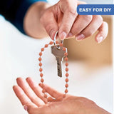 100 Pcs Key Chain Small Keychain Tags Chains Ball Hanging Tabs Christmas