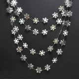 Silver Snowflake Garland Banner for Winter Wonderland Party Decorations