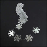 Silver Snowflake Garland Banner for Winter Wonderland Party Decorations