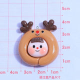 10Pcs Christmas Wreath Elk Charms for Jewelry Making DIY