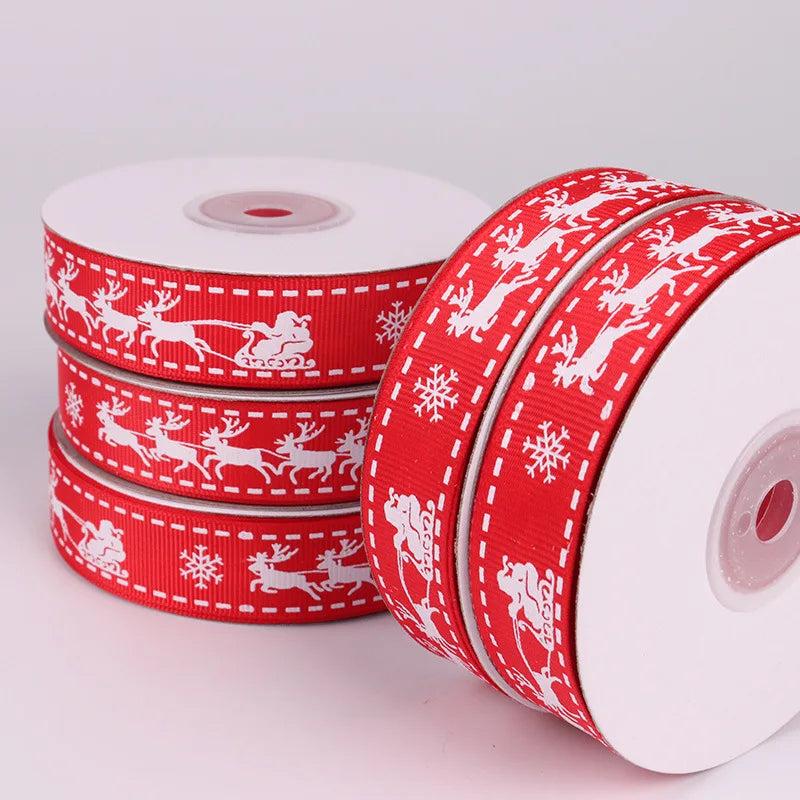 10 Yards Christmas Grosgrain Ribbon DIY Craft Gift Wrap